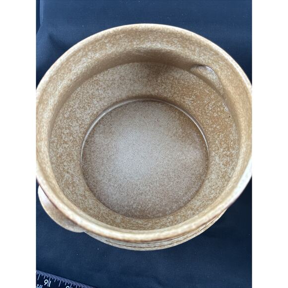 Soup Tureen 3 QT Pottery Craft Stoneware Sand Brown Tan Serving Bowl USA Vintage - Picture 13 of 16